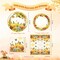 200 PCS Thanksgiving Pumpkin Paper Plates and Napkins Sets (Modern)